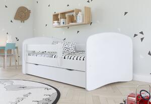 Dětská postel BABYDREAMS + matrace + úložný prostor, 70x140, modrá