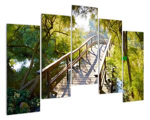 Moderní obraz - most přes vodu (125x90cm)