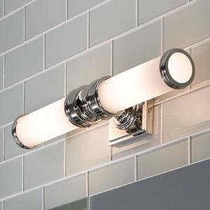FEISS Zrcadlové světlo LED Payne 2-light., stmívatelný, Chrom / stříbro, Koupelna, Sklo