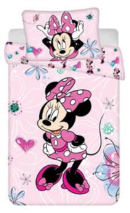 Jerry Fabrics Povlak do postýlky Minnie "Flowers 02" baby 100x135/40x60 cm