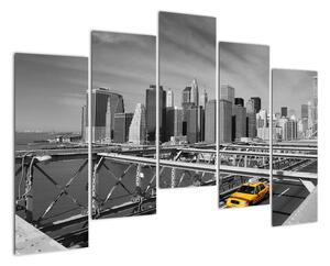 Obraz žlutého taxíku (125x90cm)