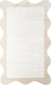 Ručně tkaný viskózový koberec s vlnitým okrajem Wavy