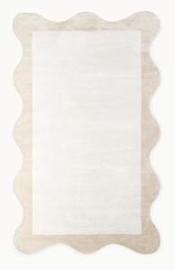 Ručně tkaný viskózový koberec s vlnitým okrajem Wavy
