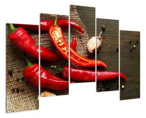 Obraz - chilli papriky (125x90cm)