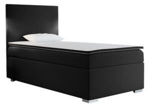 Čalouněná postel boxspring RENATA + topper, 90x200, sawana pik honey 14, pravá