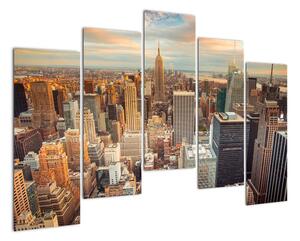 Moderní obraz do bytu - mrakodrapy (125x90cm)