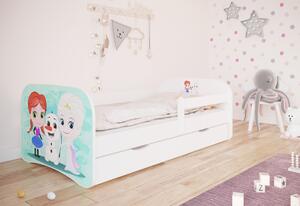 VÝPRODEJ Dětská postel SOGNO + matrace + úložný prostor, 80x160, bílá/závodní auto