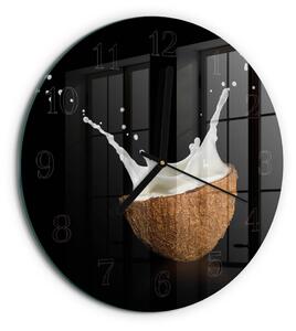 Skleněné nástěnné hodiny Kokos zsoc-fi30-00178756