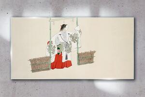 Obraz na skle Obraz na skle Asijské tradiční kimono