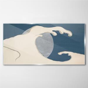Obraz na skle Obraz na skle Night Moon Moře vlny