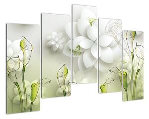 Moderní obraz - květy (125x90cm)