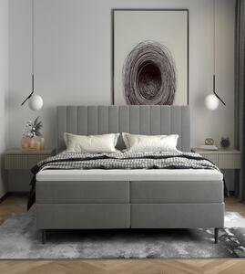 Postel s matrací WINDA světle šedá, 140x200 cm
