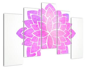 Obraz: růžová mandala (125x90cm)