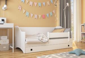 Dětská postel RIDLEY jednolůžko, 80x160, bílá/šedá