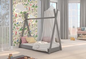 Dětská postel RENE, 80x160, šedá