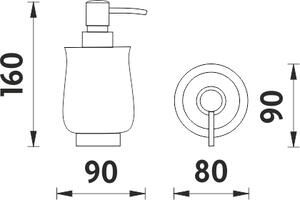 Nimco LADA retro dávkovač tekutého mýdla, pumpička plast 1031LA-26