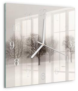 Skleněné hodiny Zima zskb-30x30-00084731