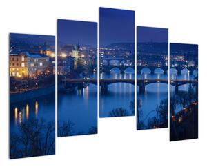 Obraz večerní Prahy (125x90cm)