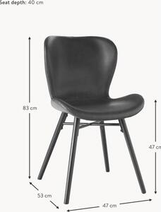 Čalouněná židle z imitace kůže Batilda, 2 ks