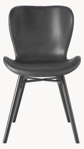 Čalouněná židle z imitace kůže Batilda, 2 ks