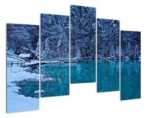 Obraz zimního jezera (125x90cm)