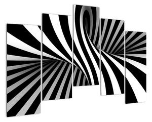 Černobílý abstraktní obraz (125x90cm)