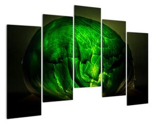 Zelená moderní abstrakce (125x90cm)