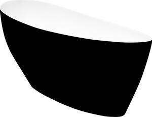 Olsen Spa Volně stojící retro vana KEYA černá/bílá - Rozměr vany - 165 × 70 cm VANSAP16BW