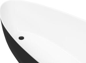 Olsen Spa Volně stojící retro vana GOYA černá/bílá - Rozměr vany - 142 × 62 cm VANSAL14BW