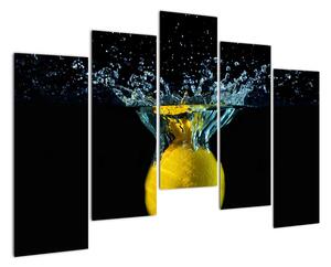 Obraz citrónu ve vodě (125x90cm)
