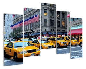Moderní obraz - žluté taxi (125x90cm)