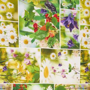 Tegatex Bavlněná látka s digitálním tiskem - Patchwork lučními květy