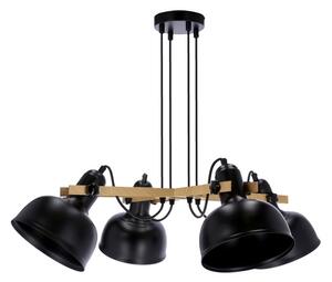 Lustr na lanku RENO 4xE27/40W/230V černá/hnědá