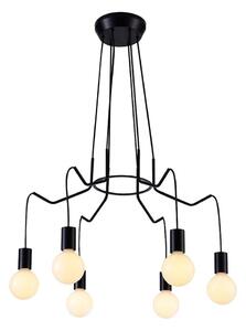 Lustr na lanku BASSO 6xE27/40W/230V černá