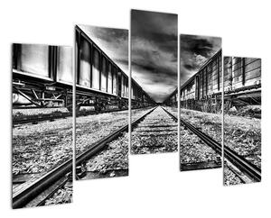 Železnice, koleje - obraz na zeď (125x90cm)
