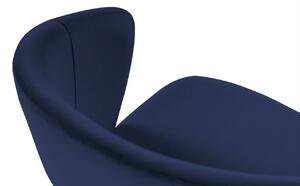 Královsky modrá sametová jídelní židle MICADONI GOA