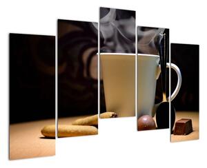Obraz do kuchyně - šálek s kávou (125x90cm)