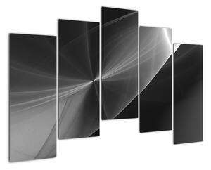 Černobílý abstraktní obraz (125x90cm)