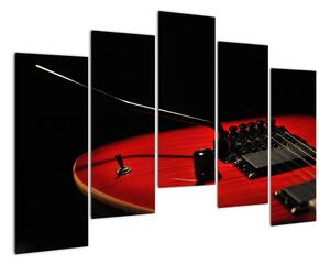 Obraz červené kytary (125x90cm)