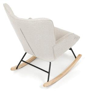 Houpací křeslo YAO – béžová, látka, ergonomický design