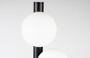 White Label Opálově bílá skleněná stolní lampa WLL MONICA 61 cm