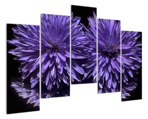 Obraz fialových květů (125x90cm)