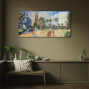 Obraz na skle Obraz na skle Malování městských stromů