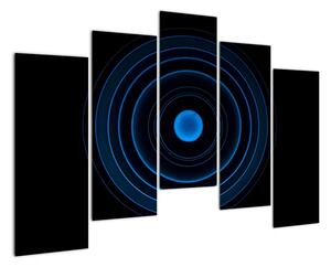 Modré kruhy - obraz (125x90cm)
