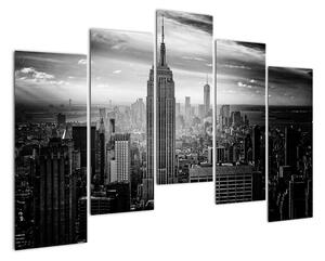 Černobílý obraz města - New York (125x90cm)