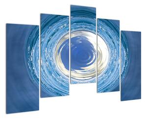 Moderní obraz - modrá abstrakce (125x90cm)