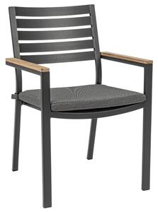 Tmavě šedá kovová zahradní židle Bizzotto Dalmar