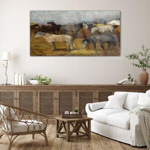 Obraz na skle Obraz na skle Malování zvířat koně