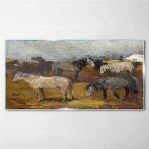 Obraz na skle Obraz na skle Malování zvířat koně