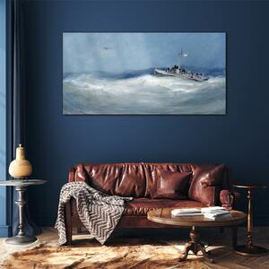 Obraz na skle Obraz na skle Malířství oceánu moře loď